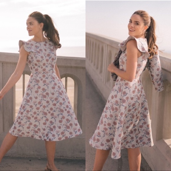 Gal Meets Glam Dresses & Skirts - Gal Meets Glam Lola Dancing Daisy Jacquard Dress
